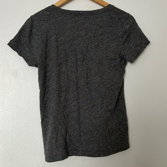 MADEWELL WHISPER COTTON POCKET V NECK TEE T-SHIRT HEATHER IRON TOP SZ S - Picture 3 of 6